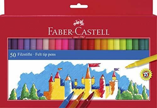 Faber-Castell 554250 - Estuche 50 rotuladores con punta de fibra