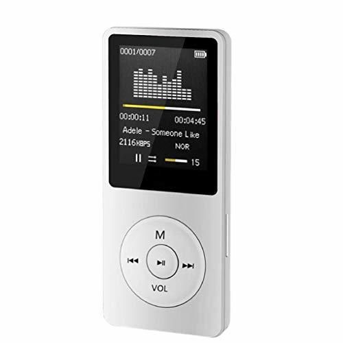 STRIR Reproductor Portátil MP3/MP4 HiFi,Pantalla DE 1,8 Pulgadas LCD y Ranura para