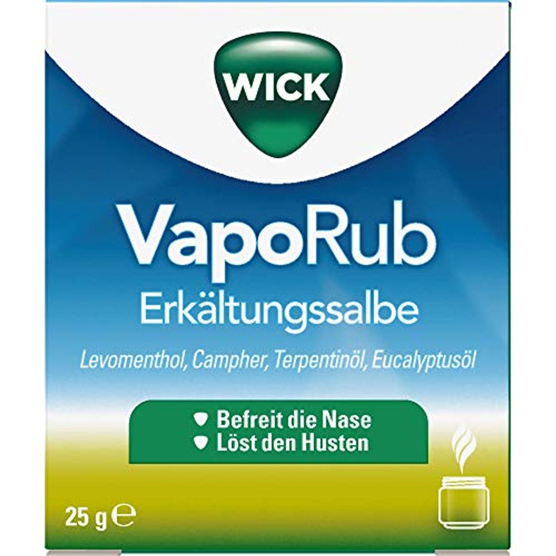 Belleza Wick VapoRub - Pomada contra el resfriado, 25 g (idioma español no garantizado)