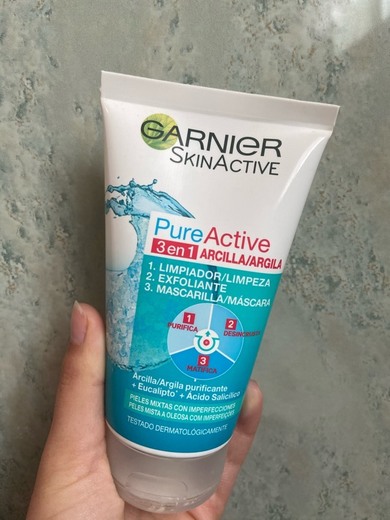Garnier Skin Active - Pure Active 3 en 1 - Limpiador