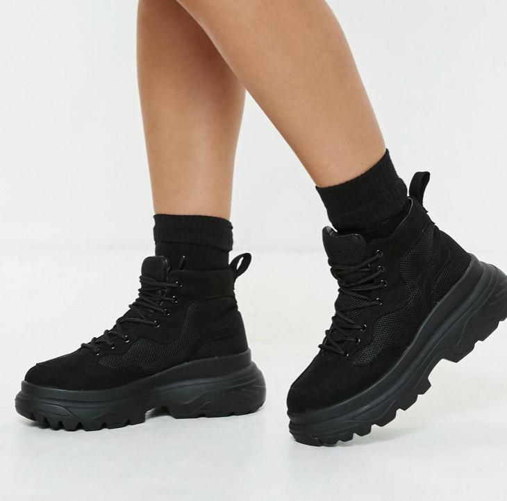 Producto Black double sole hiking sneaker boots