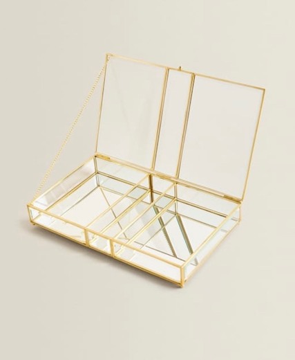 Caixa de metal dourado Zara Home