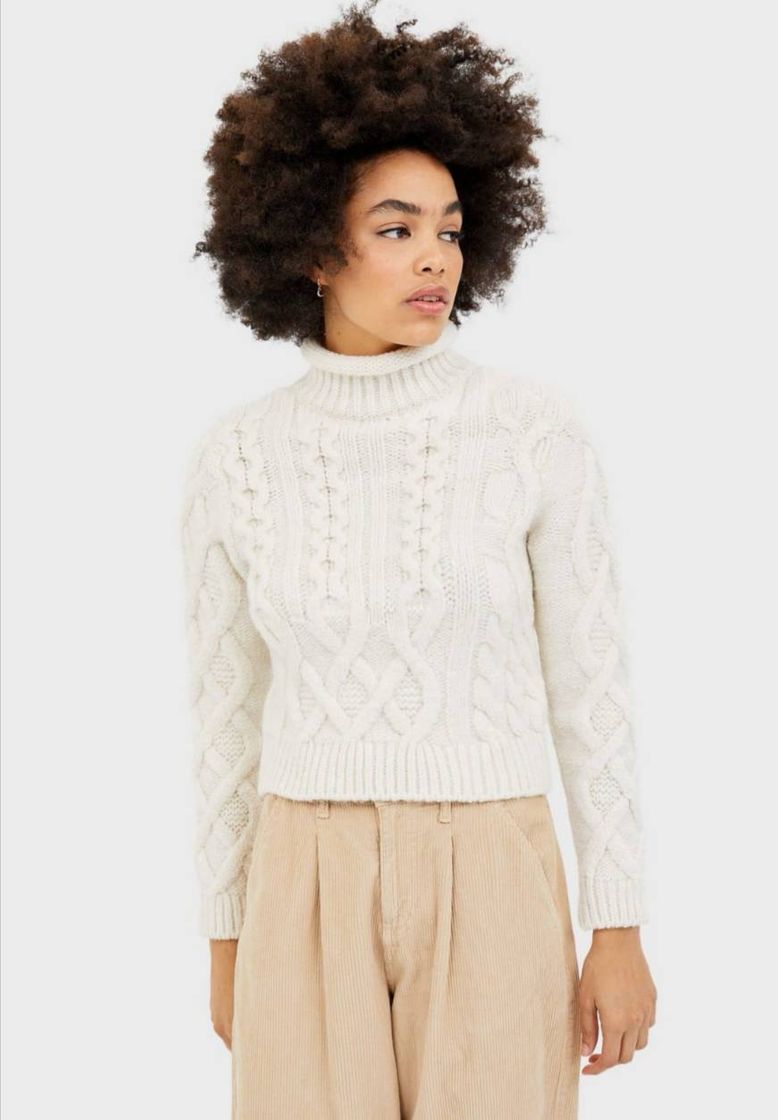 Fashion Cardigan de malha em balão