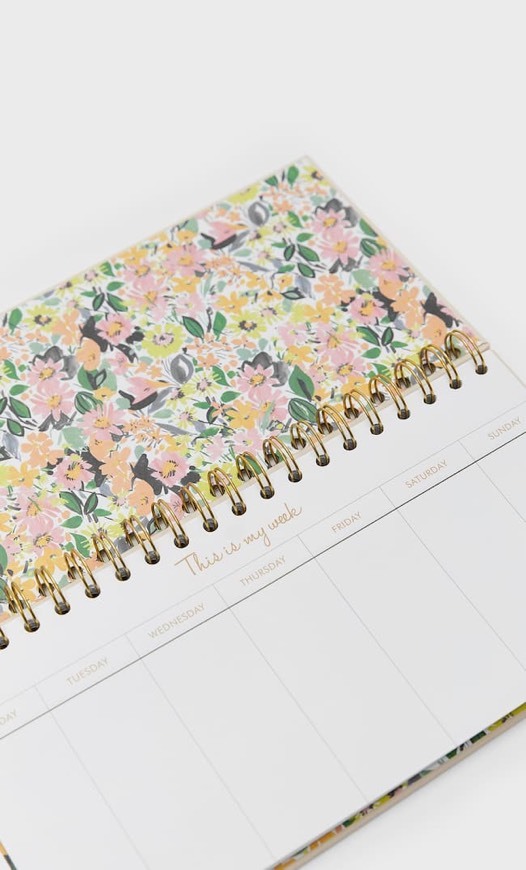 Products Planner com estampado floral 