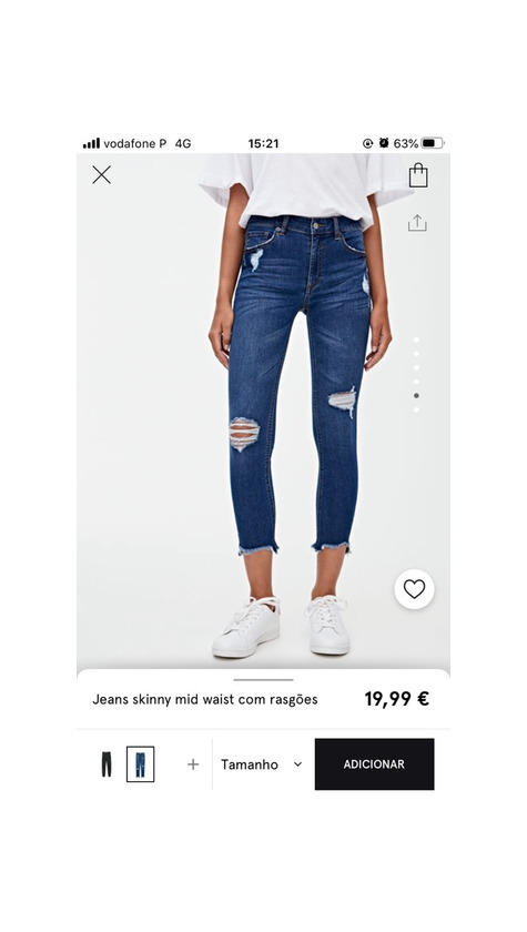 Producto Jeans skinny mid waist com rasgões PULL&BEAR 