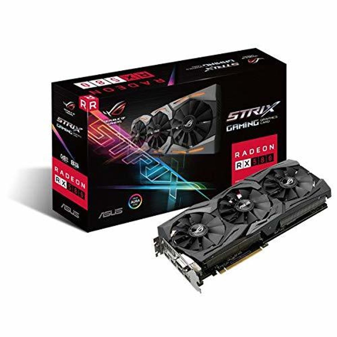 Electronic ASUS ROG-STRIX-RX580-8G-GAMING Radeon RX 580 8GB GDDR5 - Tarjeta gráfica