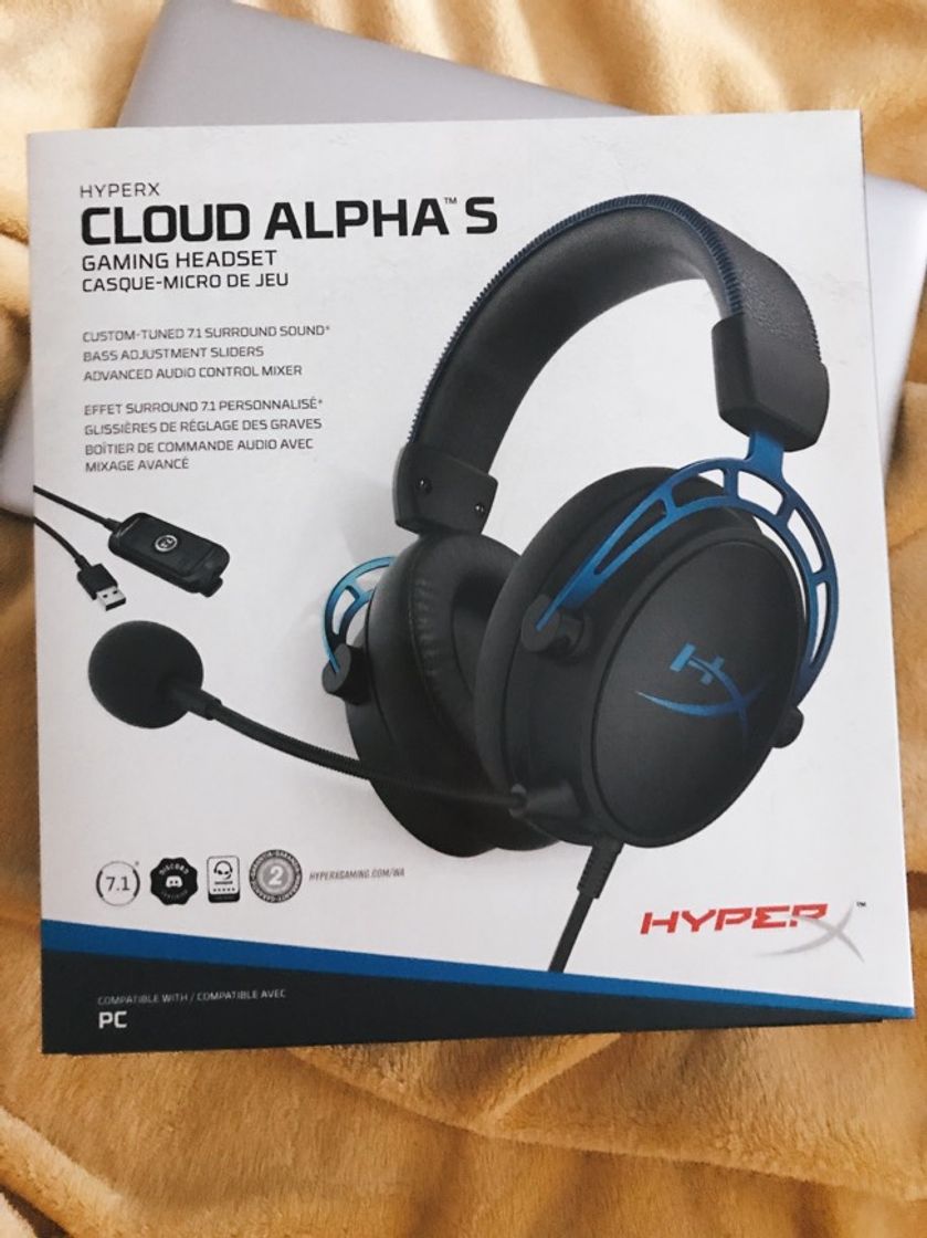 Social HyperX HX-HSCAS-BL/WW Cloud Alpha S - Casco para Gaming con Tarjeta de