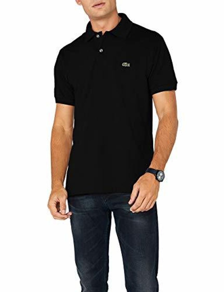 Moda Lacoste L1212 Camiseta Polo, Negro