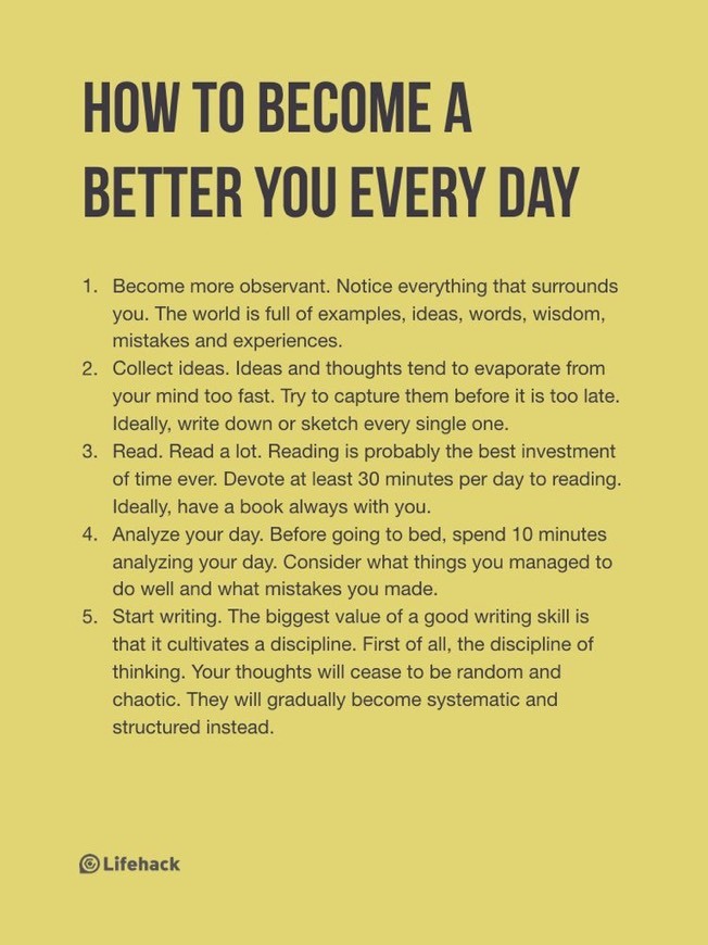 Moda How to become a better you every day