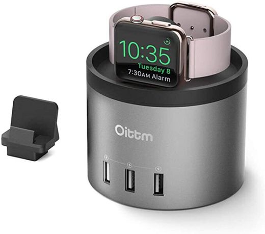 Oittm - Soporte de carga con 4 puertos USB para Apple Watch