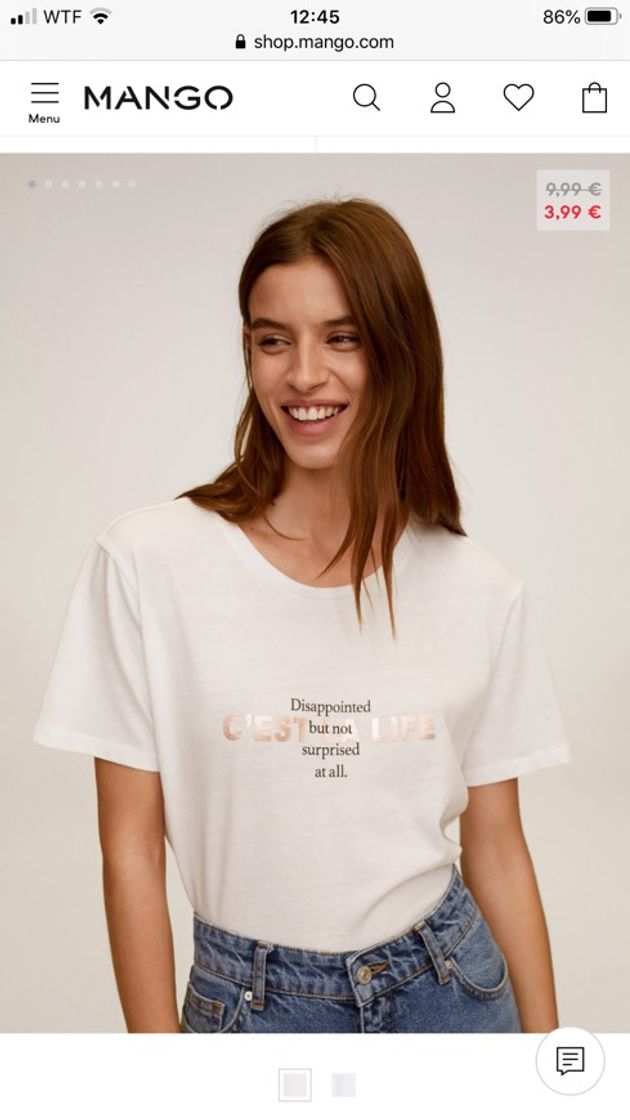 Moda T-shirt mensagem estampado - Mulher | Mango Portugal