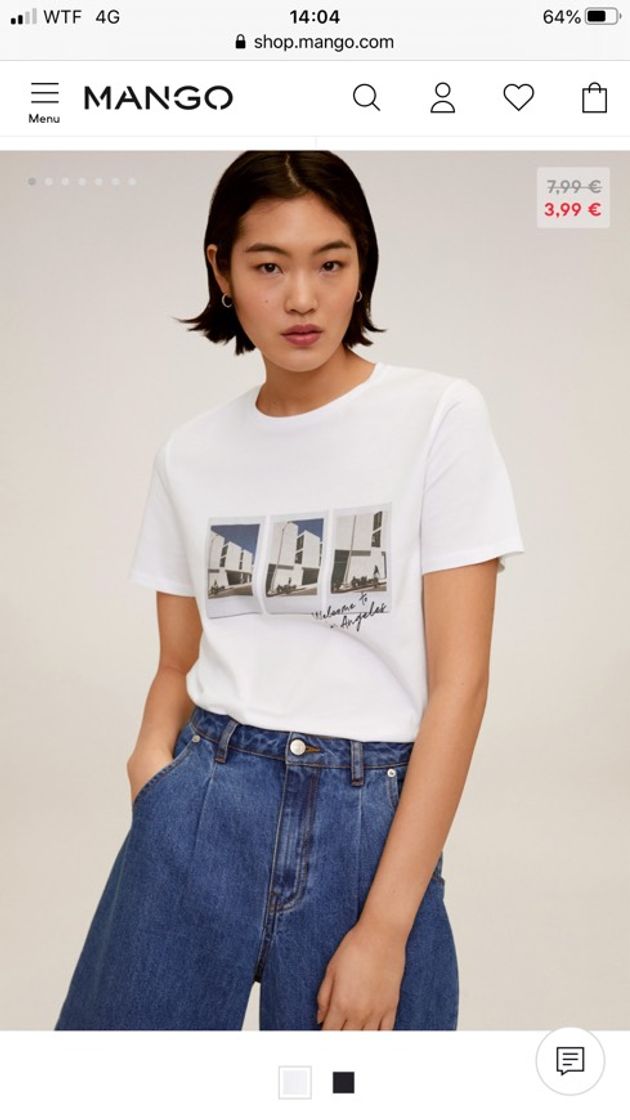 Social T-shirt estampada de algodão orgânico - Mulher | Mango Portugal