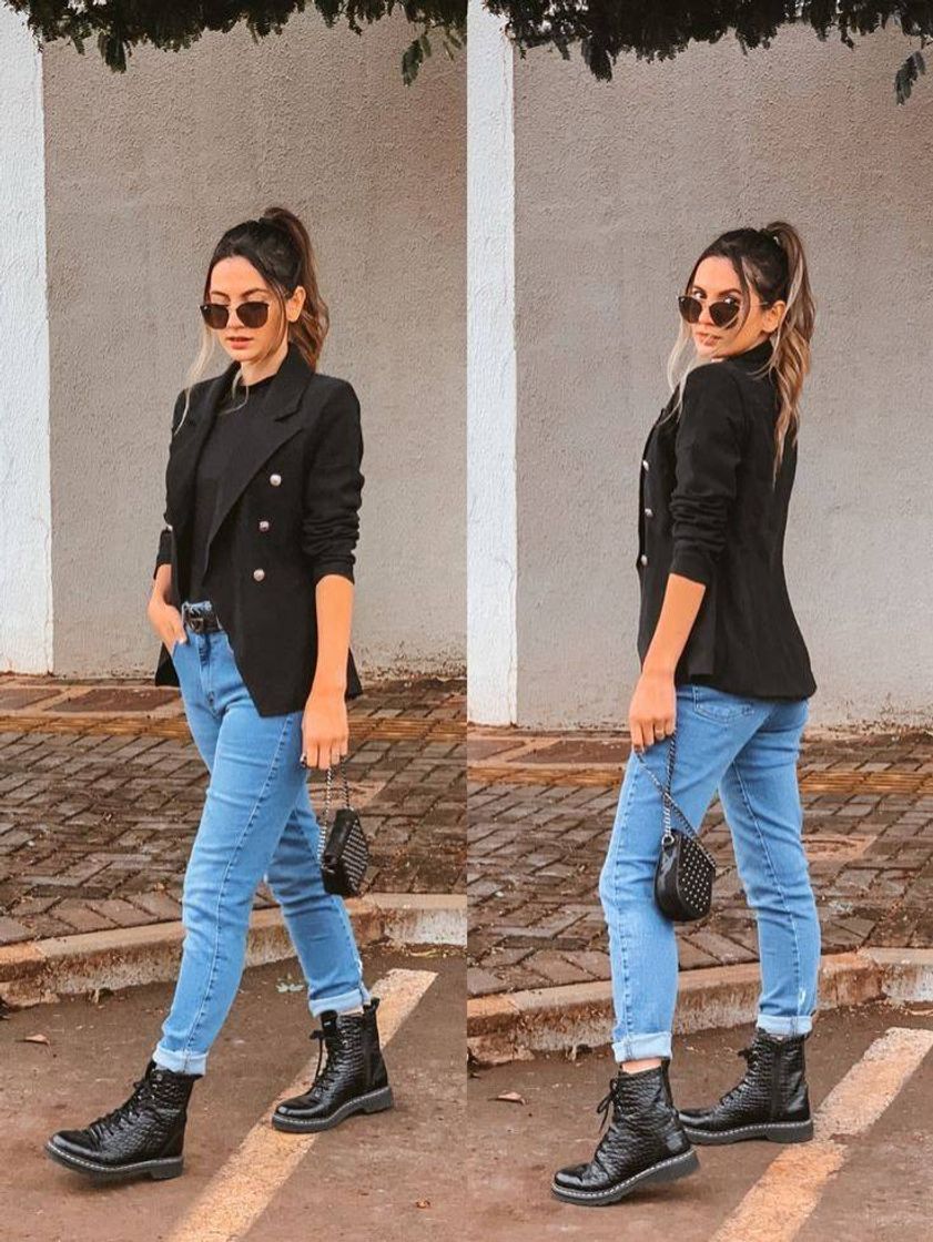 Fashion Look ⁹ com blazer preto 