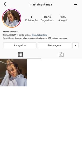 A MINHA NOVA CONTA DO INSTAGRAM 