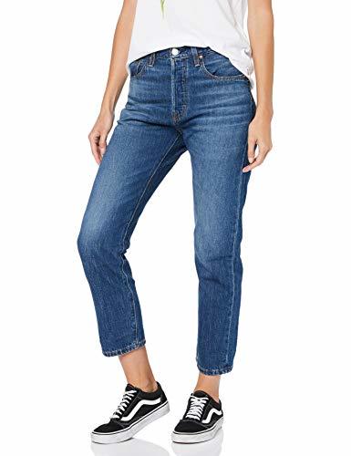 Moda Levi's 501 Crop Vaqueros Straight, Azul