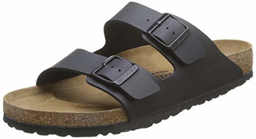 Moda Birkenstock 051791 - Sandalias con hebilla unisex, Negro, 39