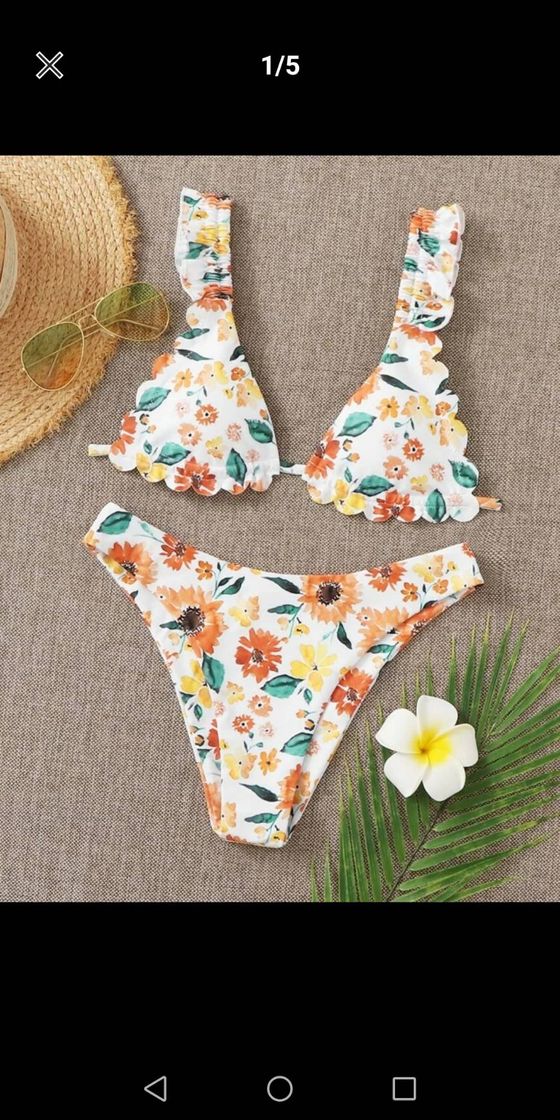 Moda Bikini shein estampado floral