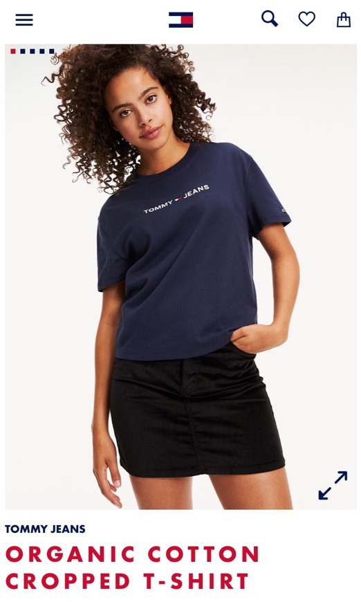 Moda Tommy Jeans Organic Cotton Cropped T-shirt