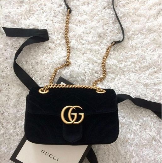 GG Marmont velvet shoulder bag 