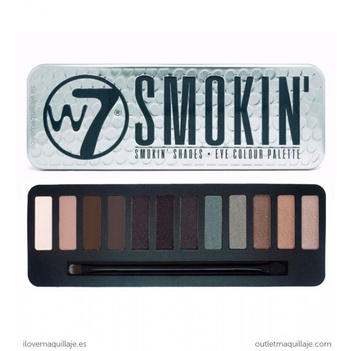 Paleta de maquillaje W7 para hacer ahumados  