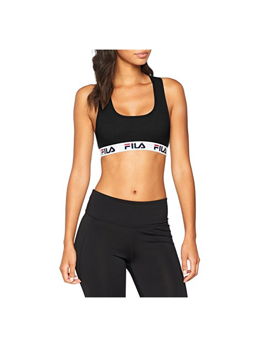 Social Fila FU6042 Sujetador Deportivo, Negro