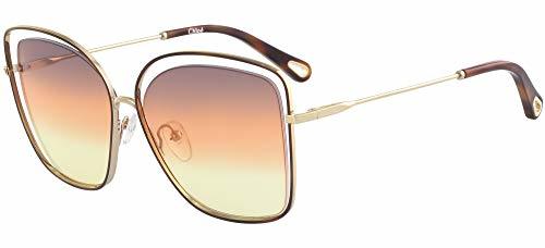 Moda Chloé Gafas de Sol Poppy CE133S Havana Gold/Grey Orange Yellow Mujer