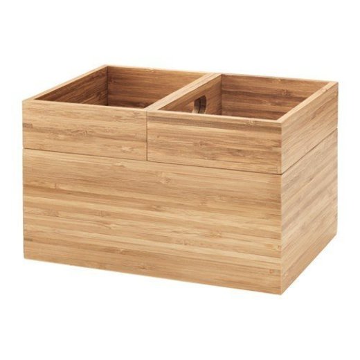 IKEA DRAGAN cajas de bambú; 3 tlg.;