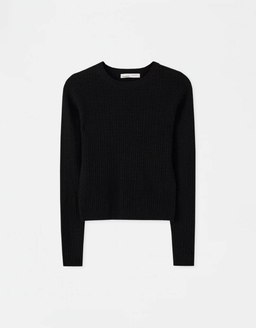 Social Sweater básica de ponto espiga