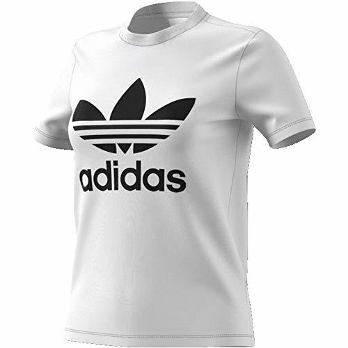 Fitness Adidas Trefoil, Camiseta para Mujer, Blanco