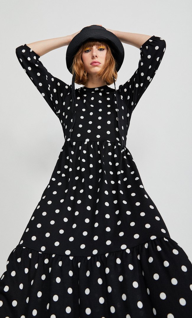 Vestido comprido Stradivarius 