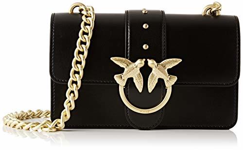 Pinko Mini Love Simply 4, bolso bandolera para Mujer, Negro