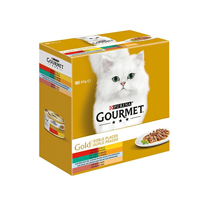 Purina Gourmet Gold Doble Placer comida para gatos Surtido 8 x 85