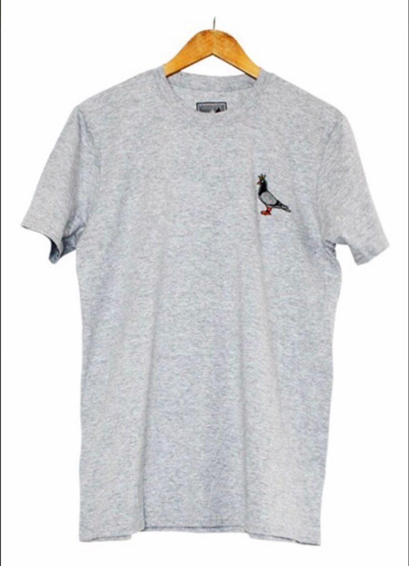 Moda Playera Básica Gris Jaspe Palomito Hombre 