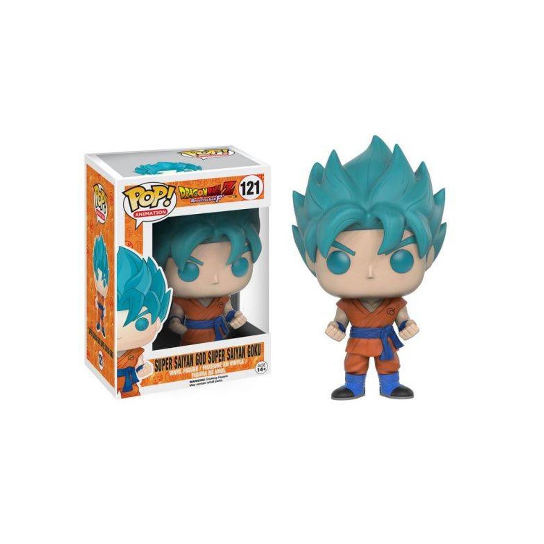 Social Funko - 121 - Pop - Manga - Dragon Ball Z - Figura Blue Goku Super Saiyan God