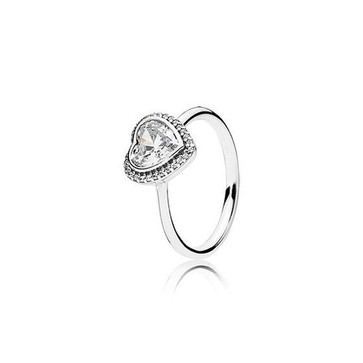 Anel clear heart solitaire 