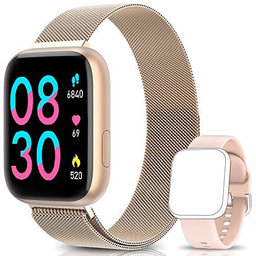 Social BANLVS Smartwatch Reloj Inteligente IP67 con Correa Reemplazable Pulsómetro, Monitor de Sueño,