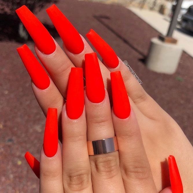 Fashion Red nails ❤️