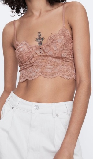 Top bralette de renda 