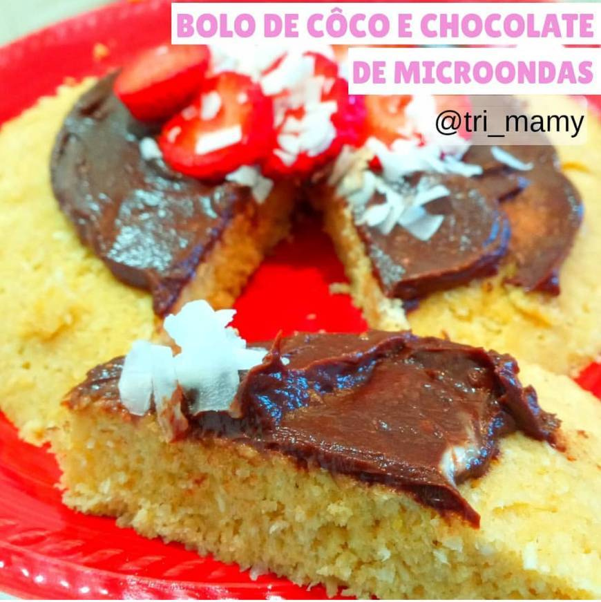 Fashion Bolo de coco e chocolate de microondas