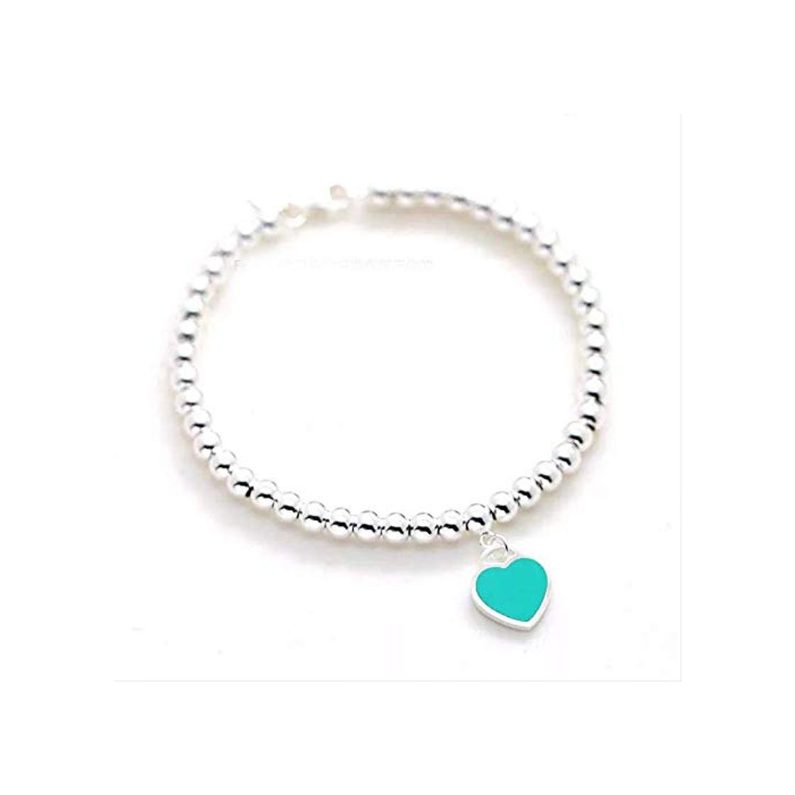 Fashion Joyería De Moda 925 Amor De Plata Pulsera En Forma De Corazón Cristal del Día De La Madre De Cuentas De Esmalte Rojo Austriaco Marca Tiff