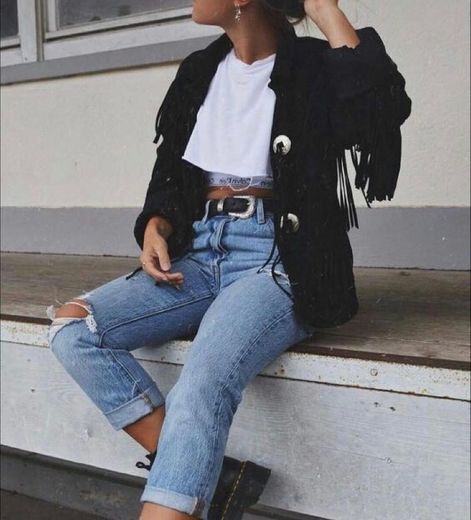 Black/white and jeans
