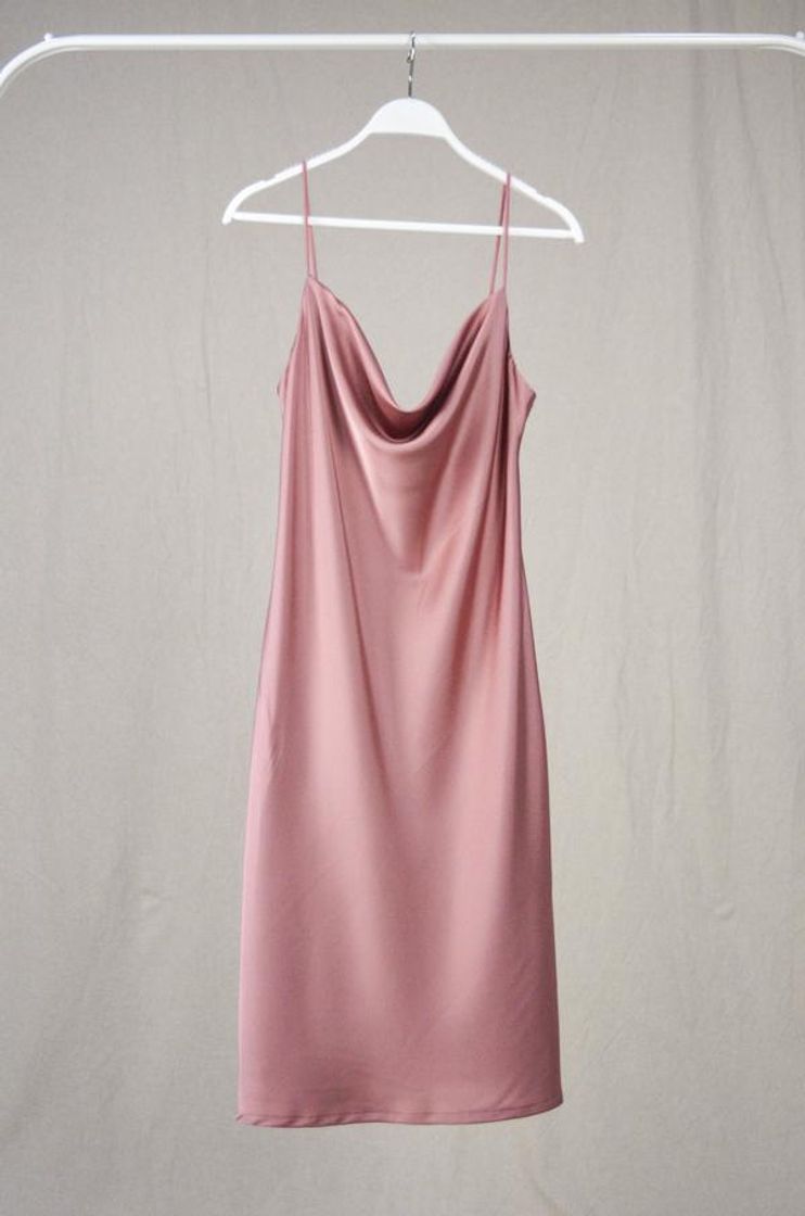 Moda Vestido tirante raso rosa La Comet