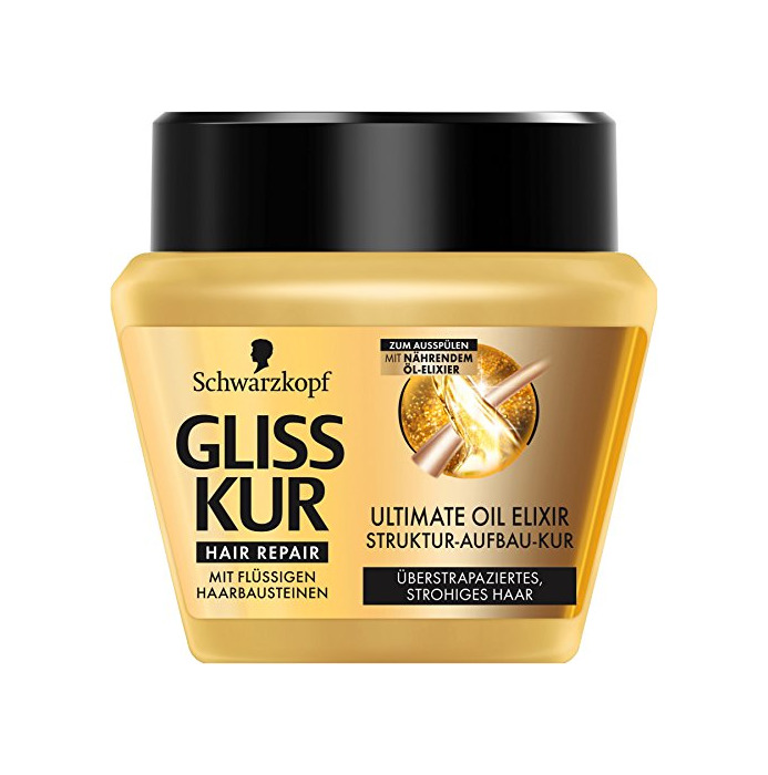 Belleza Gliss Kur estructura de construcción de Kur Ultimate Oil Elixir, 6 pack