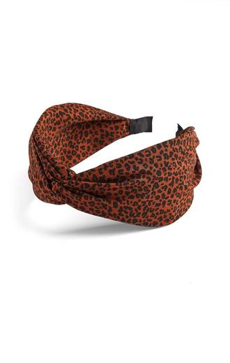 Primark Bandolete malha padrão leopardo cor de laranja