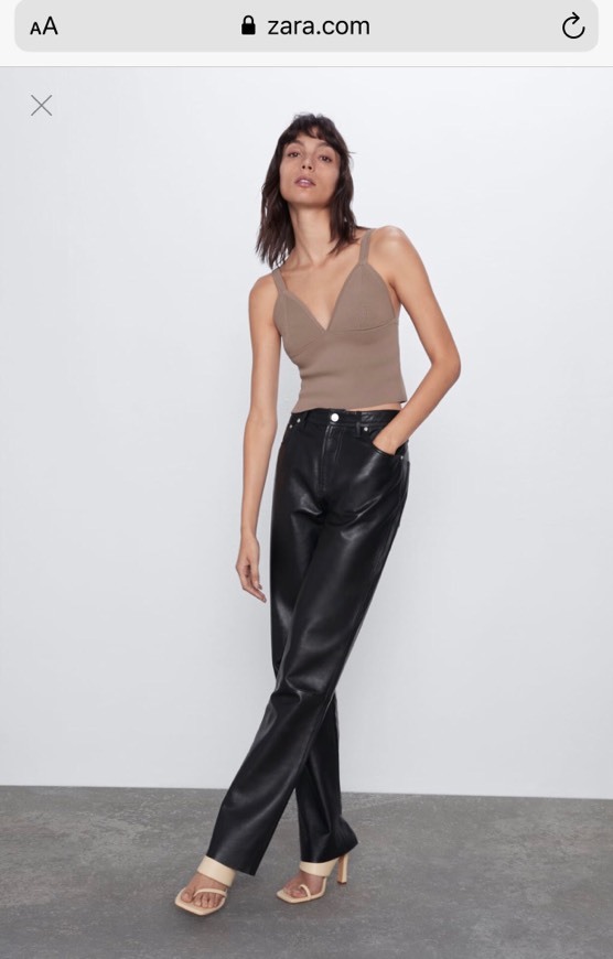 Social Crop top malha 