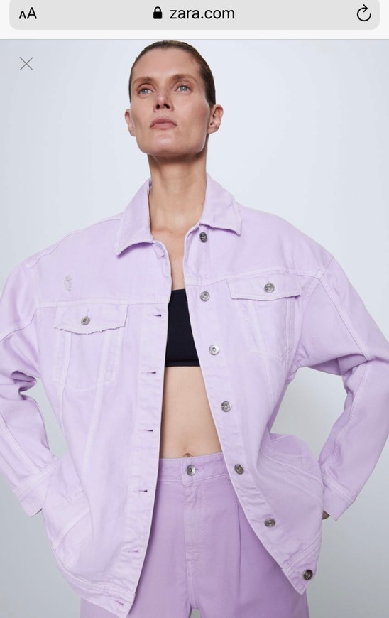 Social Blusão de ganga oversize 