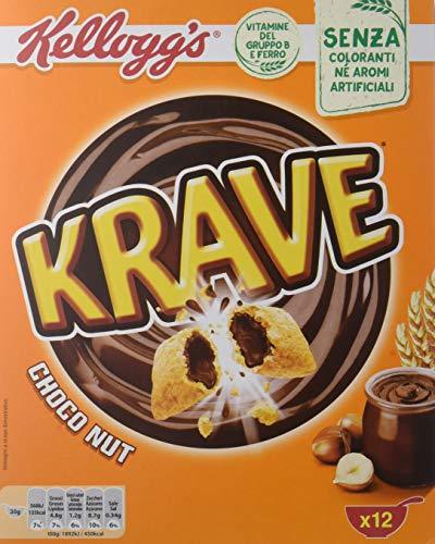 Productos Kellogg's Cereales Krave Choco and Nuts - 12 Paquetes de 375 gr