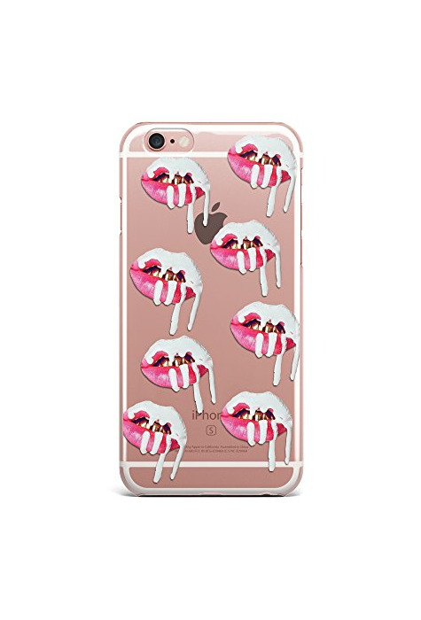 Electrónica Kardashian Kylie Jenner Kendall loads of lips plastic transparent see through case