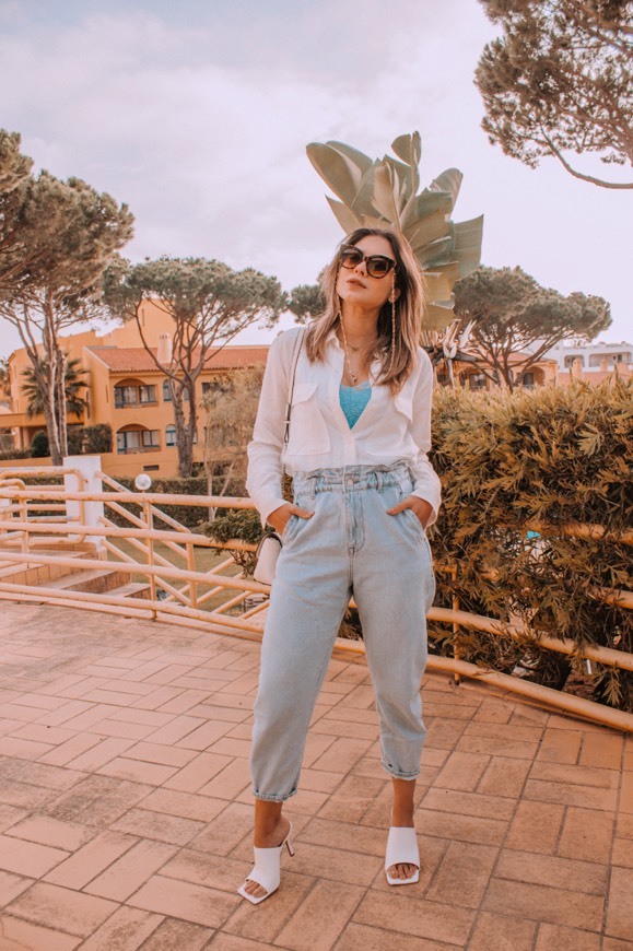 Moda Calças baggy Zara 