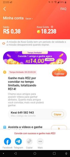 Use meu código no kwai me ajude a bater minha meta 🙏